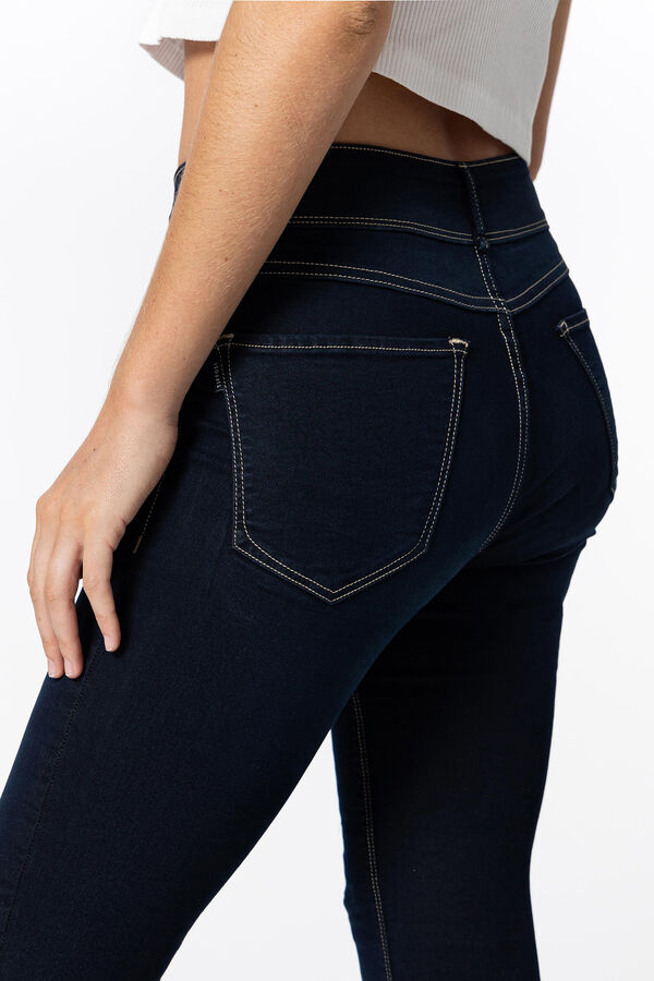 Tiffosi Jeans Skinny Tiro Alto azul