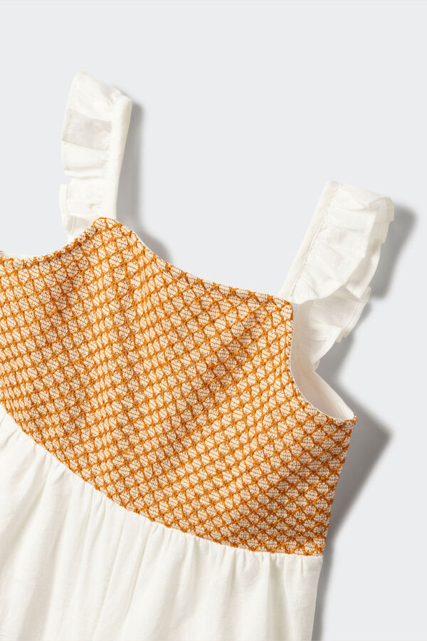 Springfield Kids Jardineiras de crochet para menina bege