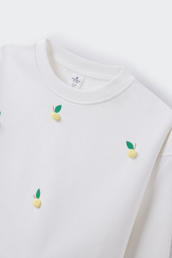 Springfield Kids Sudadera limones ni&ntilde;a blanco