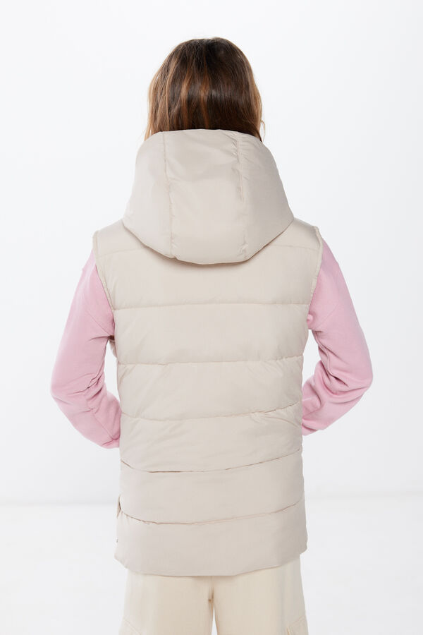 Springfield Kids Colete acolchoado capuz menina cru