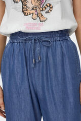 Only Cal&ccedil;as de ganga fluidas tencel azul