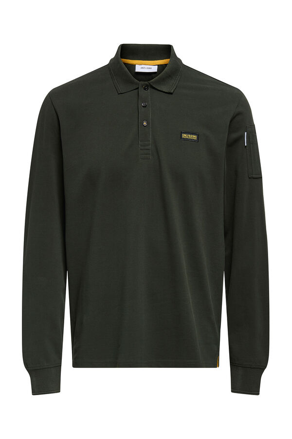 Only & Sons Polo manga comprida cinzento