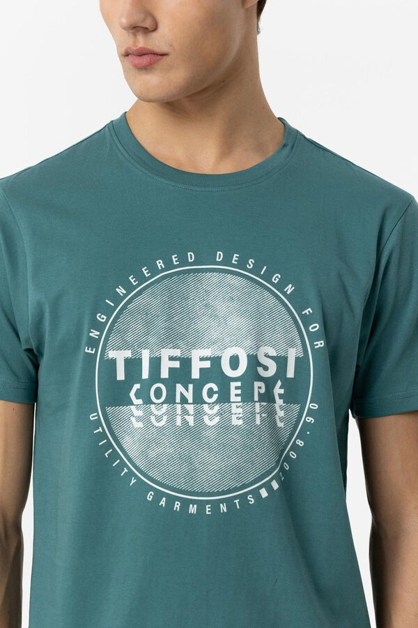 Tiffosi T-shirt com estampado frontal verde