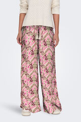 JDY Pantalón largo ancho rosa