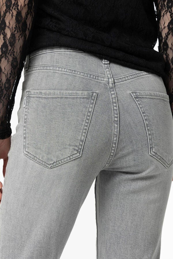 Tiffosi Jeans Megan cropped flare cinzento