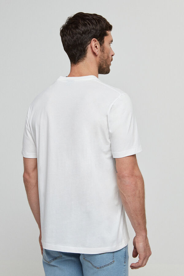Springfield T-shirt manga curta estampada branco