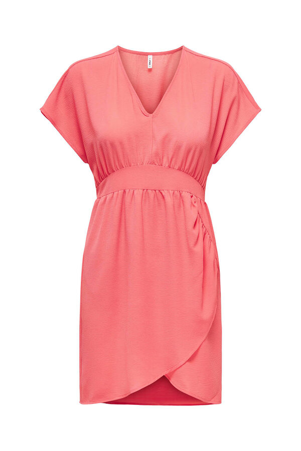 Only Kurzes Kleid V-Ausschnitt vermelho