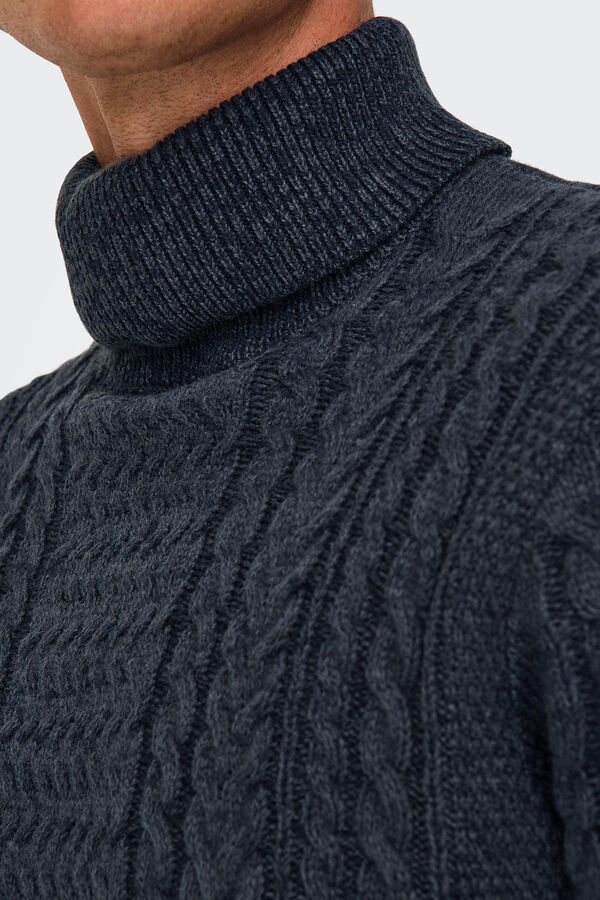 Only & Sons Jersey de punto de hombre regular fit azul