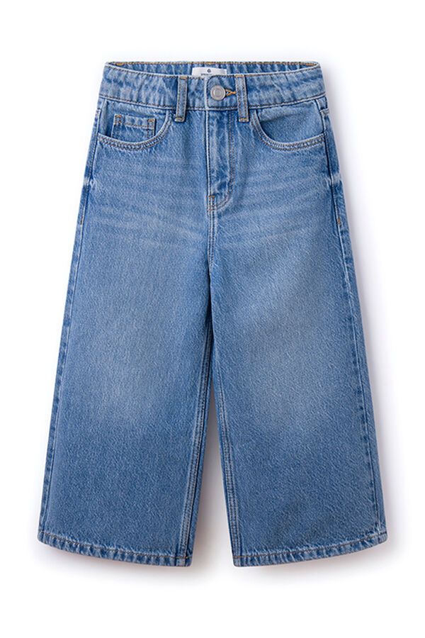 Springfield Kids Cal&ccedil;as denim culotte menina azul