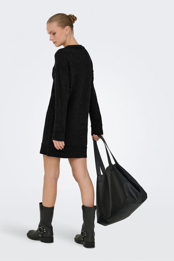 Only Vestido curto de malha  preto