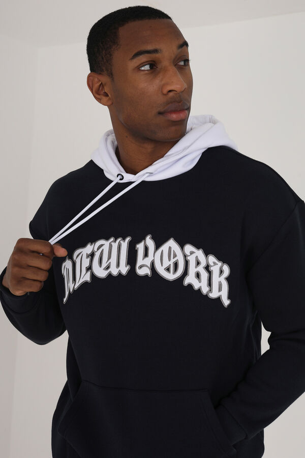 Brave Soul Sudadera oversize con bordado azul