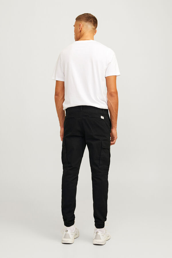 JJ REBEL Pantal&oacute;n cargo slim fit negro