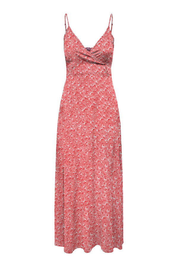 Only Vestido largo de tirantes regulables rosa