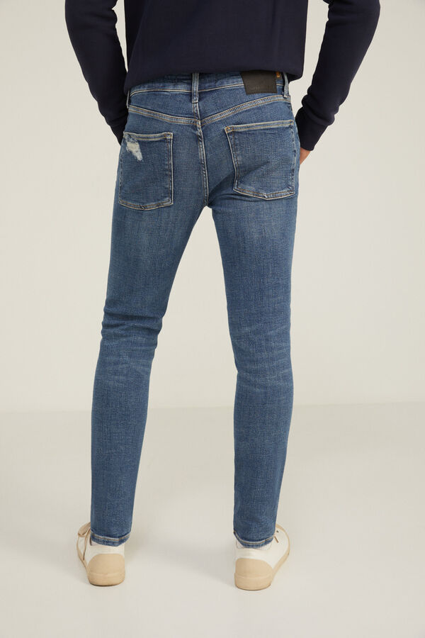 Springfield Jeans Skinny Vintage azul medio