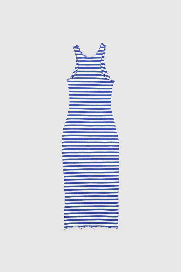 Inside Vestido Midi Rayas azul