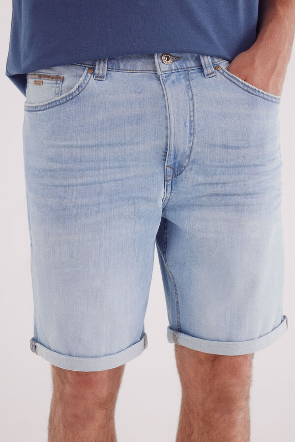 Springfield Bermuda vaquera ultra ligera regular fit azul