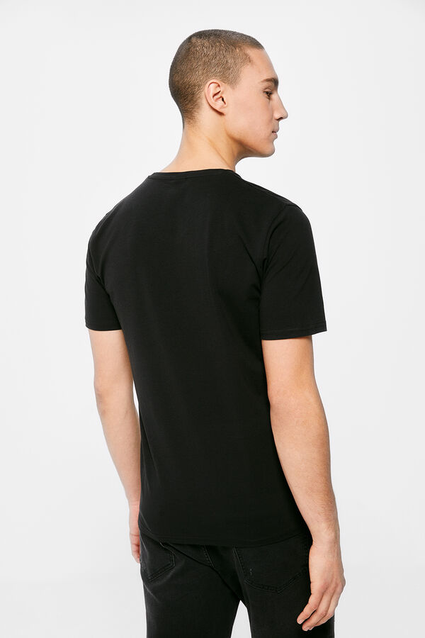 Springfield T-shirt gola bico preto