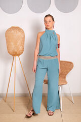 Cul Sac Cal&ccedil;as Rabat Verde-&Aacute;gua Caqui escuro