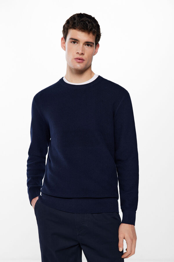 Springfield Camisola estrutura cor azul