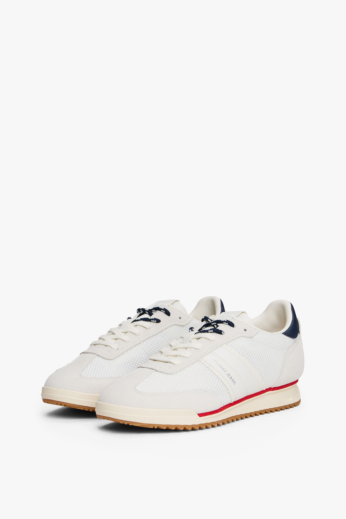 Tommy Jeans T&ecirc;nis Tommy Jeans branco com detalhes em azul e vermelho
