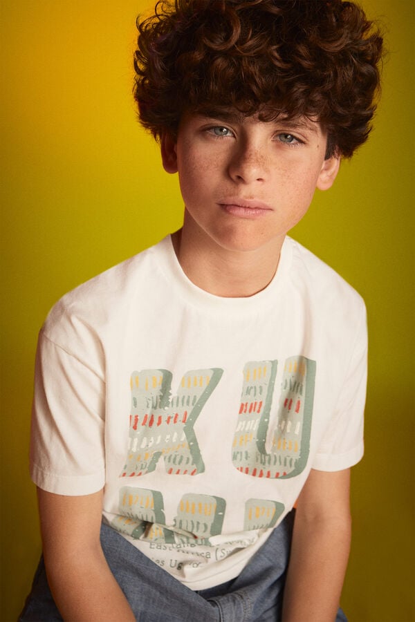 Springfield Kids Camiseta Proyecto Babies Uganda marfil