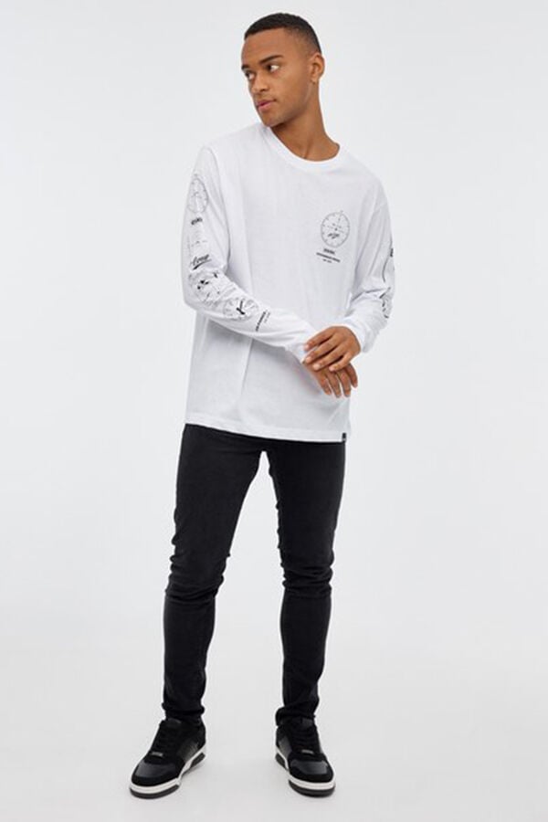 Inside Camiseta com estampa de b&uacute;ssola branco
