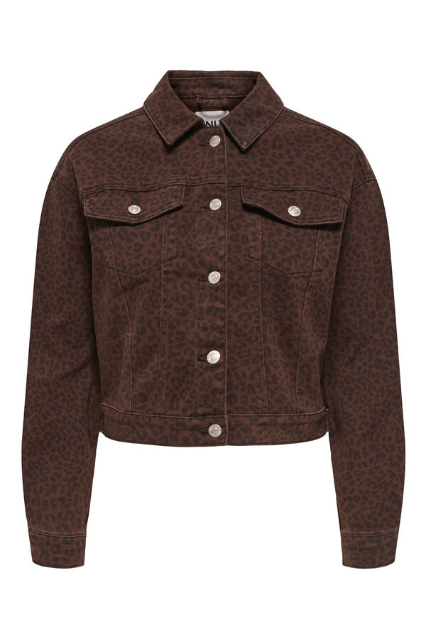 Only Chaqueta vaquera bolsillos rojo