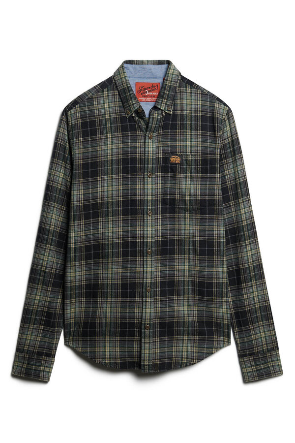 Superdry Camisa cuadros negro