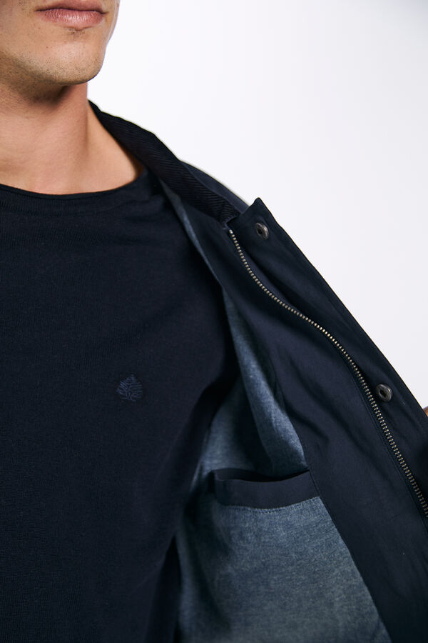 Springfield Parka curta de gola veludo azul