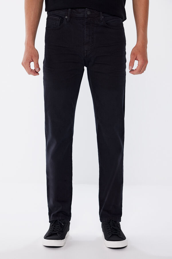 Springfield Pantal&oacute;n color slim fit negro