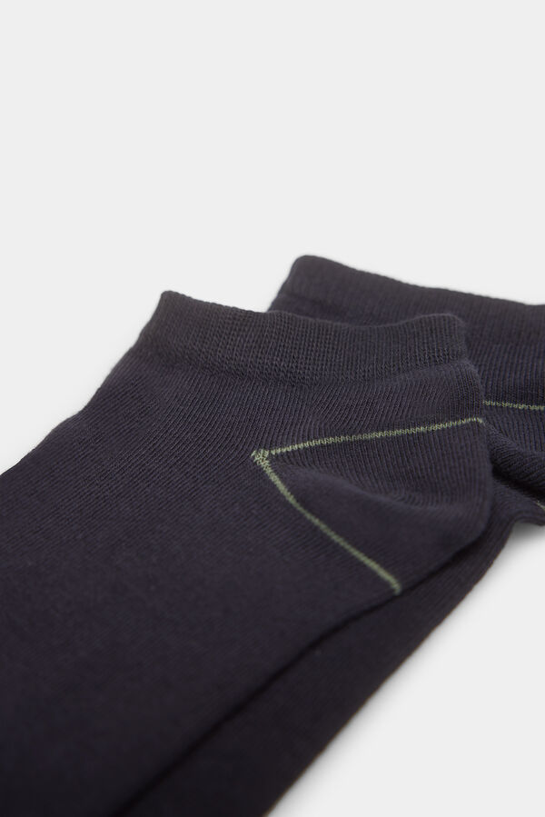 Springfield Meia soquete com biqueira de contraste azul