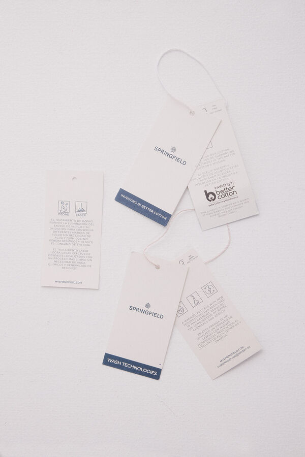 Springfield Bermuda vaquera ultra ligera negro regular fit negro