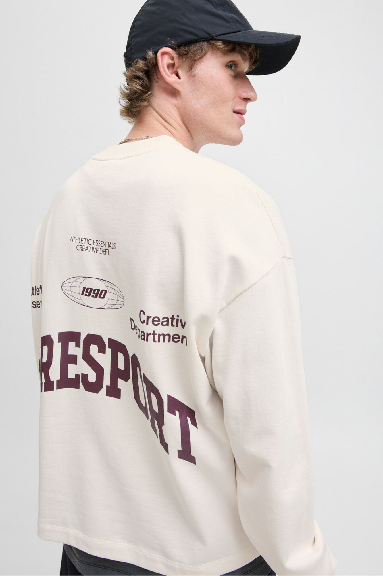 Jack & Jones sweatshirt cropped com itens essenciais para atletismo