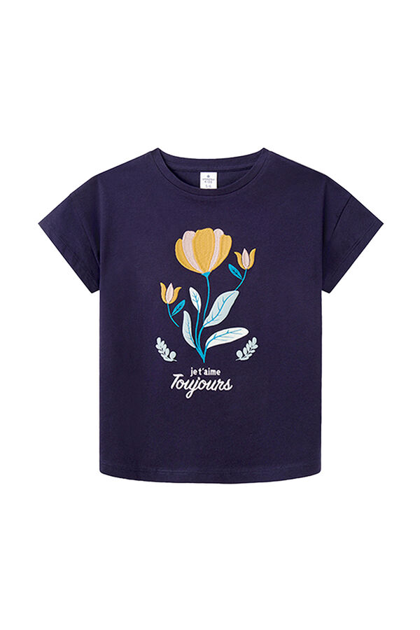 Springfield T-shirt flor para menina cinza