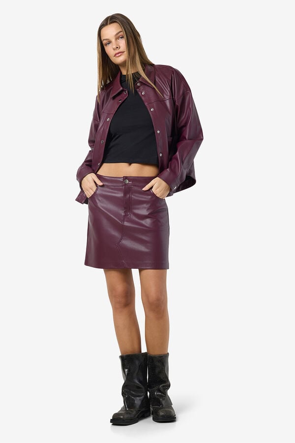 Noisy May Minifalda polipiel morado/lila
