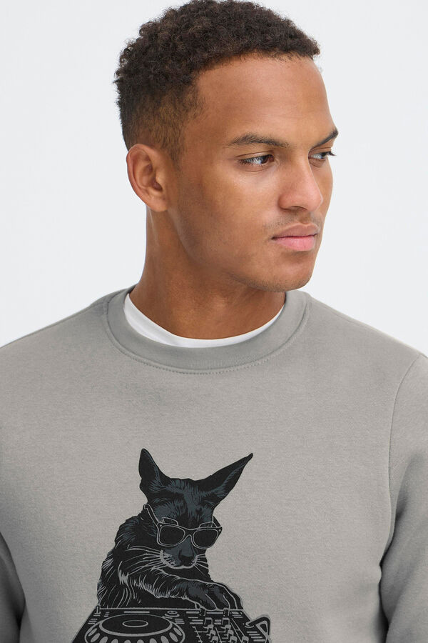 Blend Sudadera cuello redondo gris