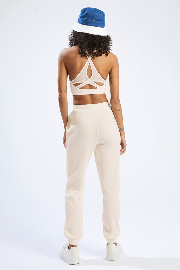 Pimkie Pantal&oacute;n jogger punto de abeja beige