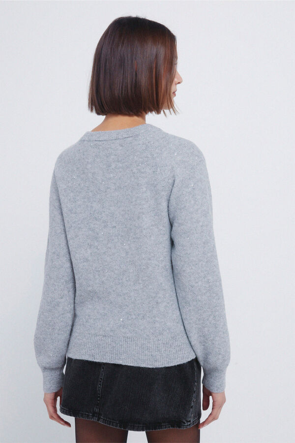 Springfield Camisola com lantejoulas cinzento
