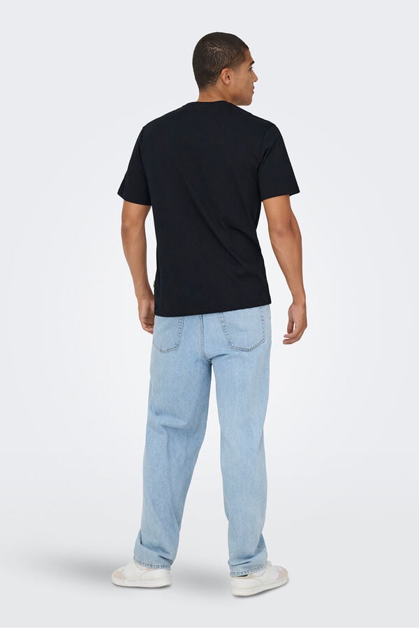 Only & Sons T-shirt de manga curta. preto