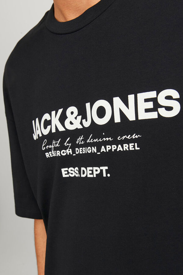 Jack & Jones Camiseta relaxed fit logo negro