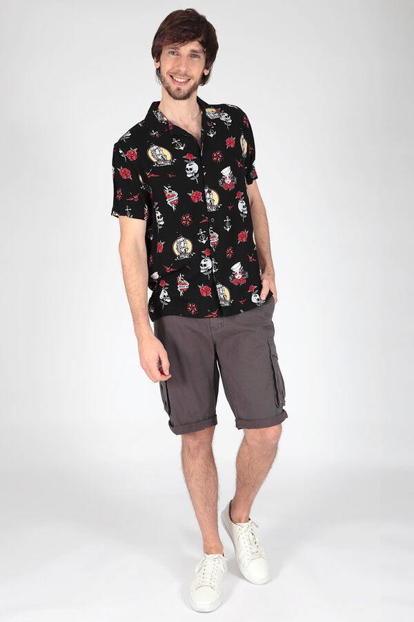 Brave Soul Short cargo con siete bolsillos gris