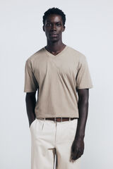 Springfield Camiseta b&aacute;sica cuello pico nude