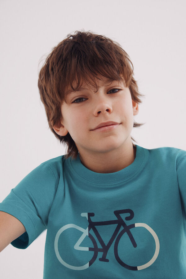 Springfield Kids Camiseta bici tricolor ni&ntilde;o estampado