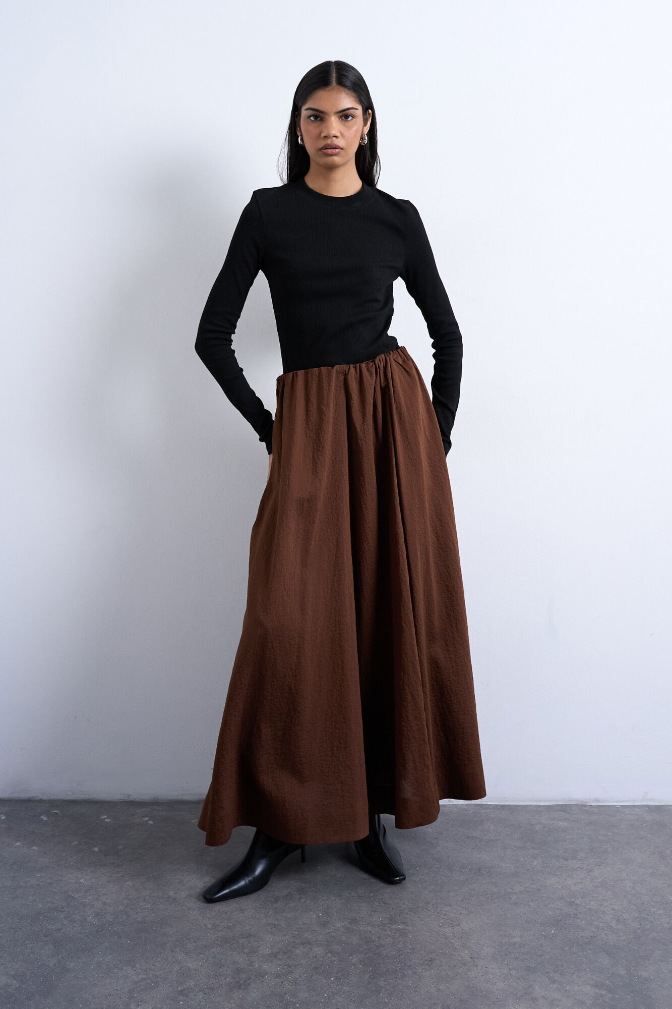 Topshop Saia midi algod&atilde;o