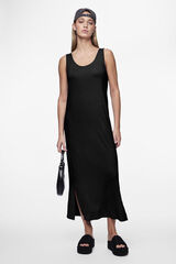 Pieces Vestido largo fluido negro