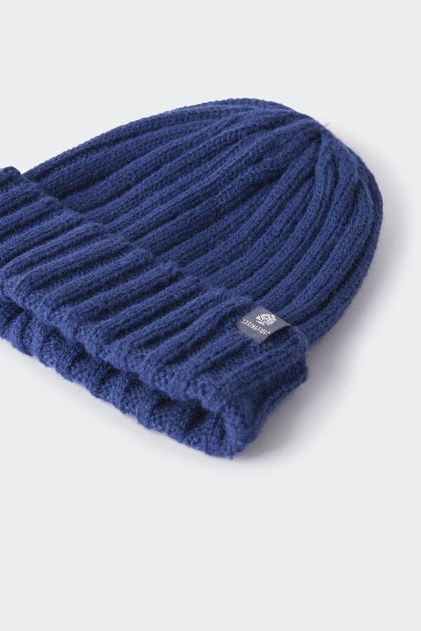Springfield Kids Beanie básico logo niño azul