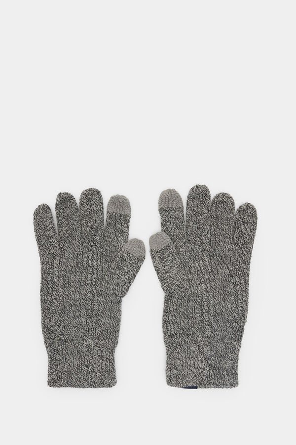 Springfield Luvas de malha bicolor cinzento