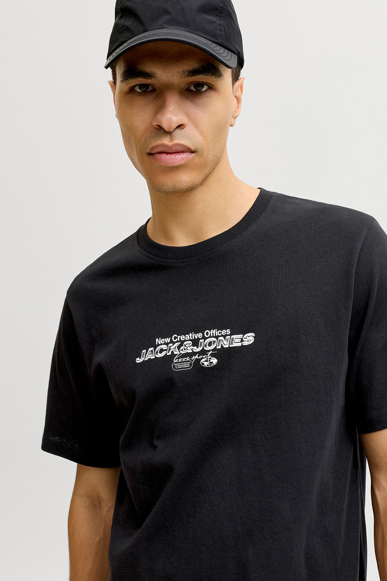 Jack & Jones T-shirt b&aacute;sica manga curta