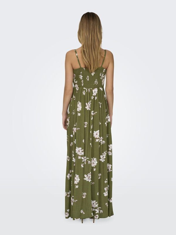 JDY Vestido largo nudo verde