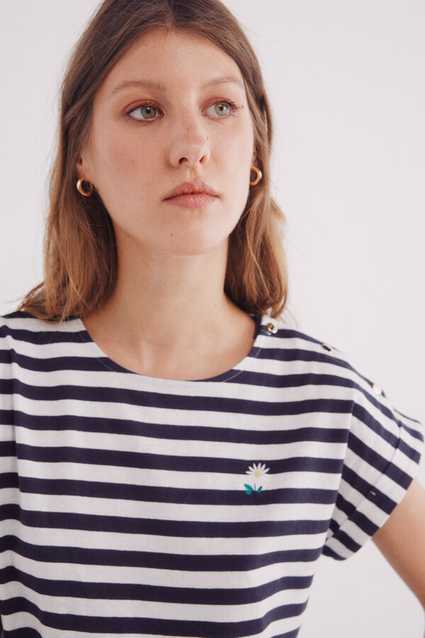 Springfield Camiseta "Daisy "rayas azul